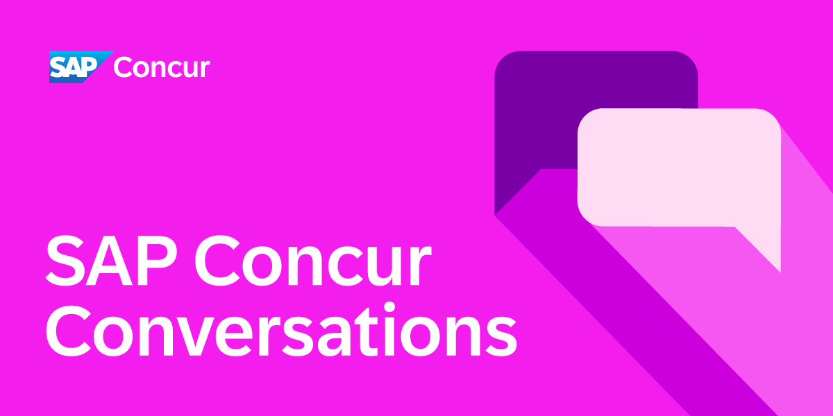 SAP Concur Conversations Podcast logo hot pink