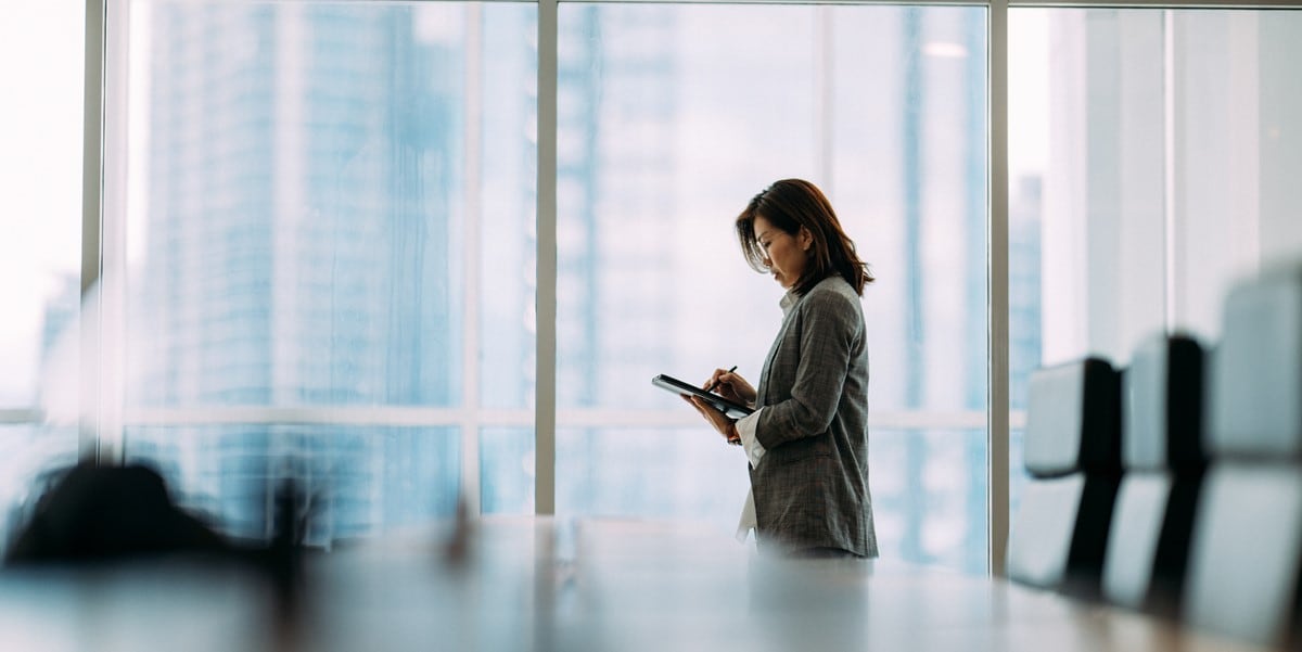 woman in conference room